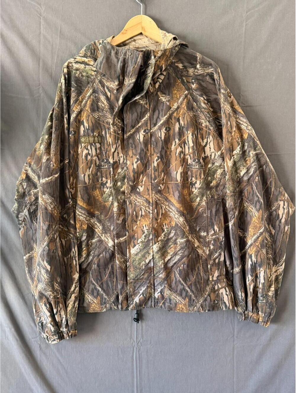 Columbia Mossy Oak Camo Jacket Men’s Hooded Full Zip Outdoor Hunting Coat